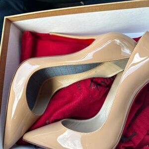 Christian Louboutin Nude Patent Leather Heels